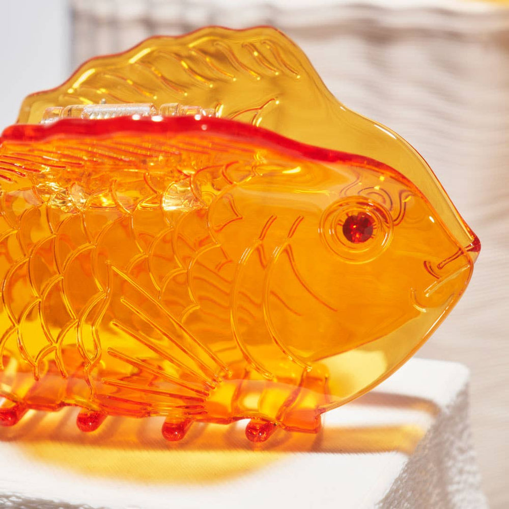 
                  
                    Load image into Gallery viewer, WINONA IRENE - Sea Bream Clear Orange Acetate Ocean Fish Hair Claw Clip
                  
                