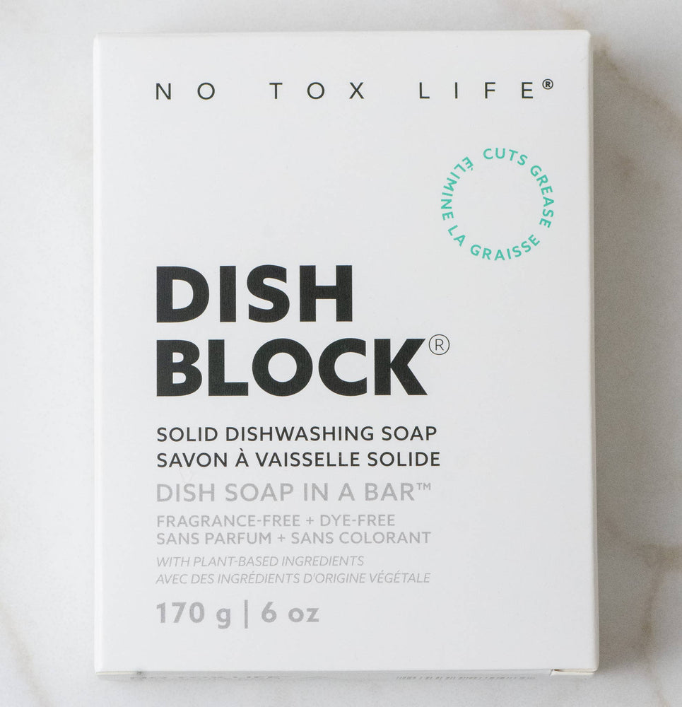 No Tox Life - DISH BLOCK® solid dish soap  6 oz | 170 g - No Tox Life