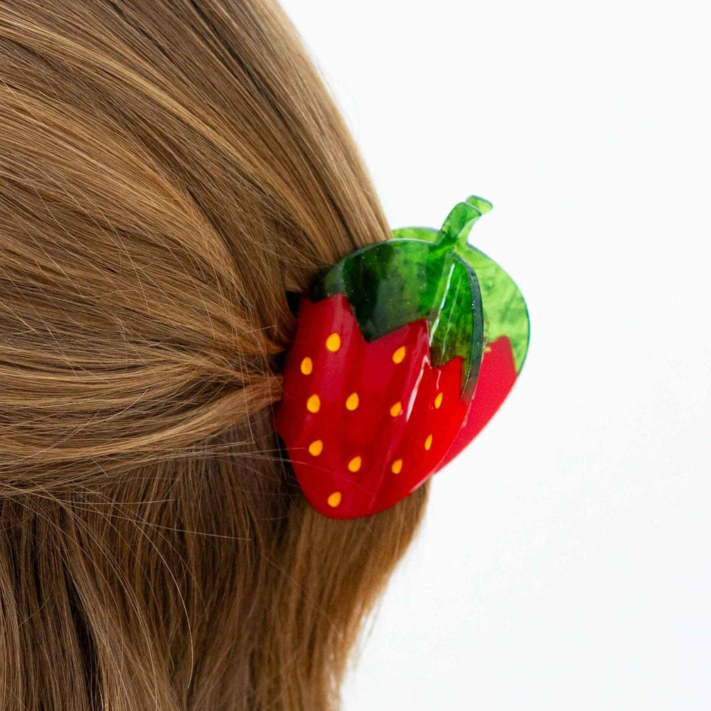 
                  
                    Load image into Gallery viewer, Jenny Lemons - Midi Red Strawberry Hair Claw Clip
                  
                