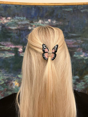 
                  
                    Load image into Gallery viewer, Hand-painted Mini Monarch Claw Hair Clip | Eco-Friendly: Orange
                  
                