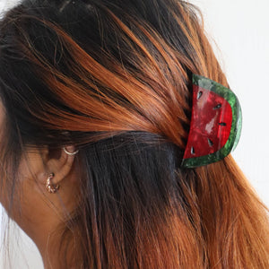 
                  
                    Load image into Gallery viewer, Midi Watermelon Hair Claw Clip
                  
                