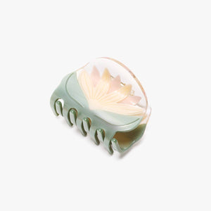 
                  
                    Load image into Gallery viewer, Water Lily White Lotus Flower Hair Claw Clip Accessory
                  
                