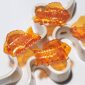 
                  
                    Load image into Gallery viewer, WINONA IRENE - Sea Bream Clear Orange Acetate Ocean Fish Hair Claw Clip
                  
                