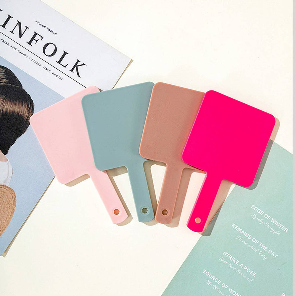 
                  
                    Load image into Gallery viewer, ACCITY - Square Handheld DIY Makeup Mirror_CWMM0904: Pink / (OS) 3
                  
                