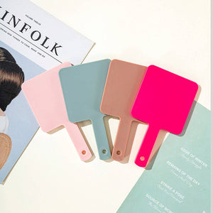 
                  
                    Load image into Gallery viewer, ACCITY - Square Handheld DIY Makeup Mirror_CWMM0904: Pink / (OS) 3
                  
                