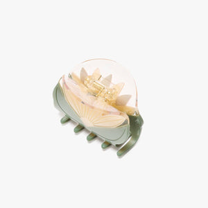
                  
                    Load image into Gallery viewer, Water Lily White Lotus Flower Hair Claw Clip Accessory
                  
                