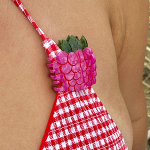 
                  
                    Load image into Gallery viewer, Mini Raspberry Hair Claw Clip
                  
                