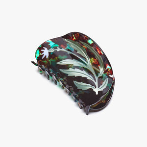 
                  
                    Load image into Gallery viewer, Vervain Flower Herb XL Hair Claw in Green Tortoise Acetate
                  
                