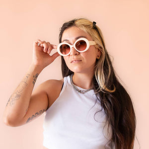 
                  
                    Load image into Gallery viewer, Frances Sunglasses|| Ivory
                  
                