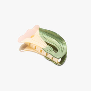 
                  
                    Load image into Gallery viewer, Datura White Trumpet Flower Acetate Hair Claw Clip
                  
                