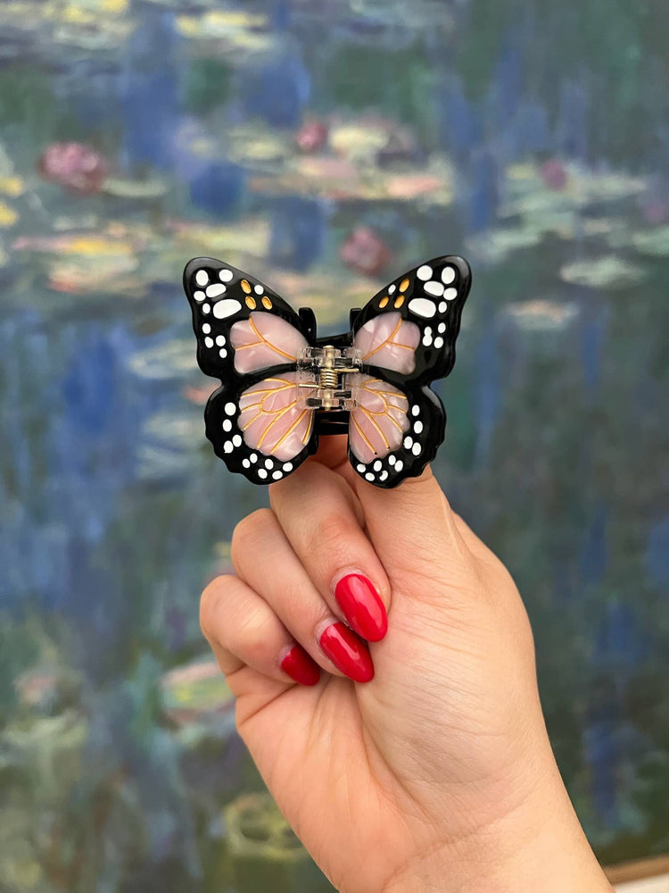 
                  
                    Load image into Gallery viewer, Hand-painted Mini Monarch Claw Hair Clip | Eco-Friendly: Orange
                  
                