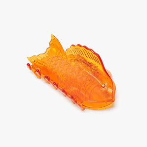 
                  
                    Load image into Gallery viewer, WINONA IRENE - Sea Bream Clear Orange Acetate Ocean Fish Hair Claw Clip
                  
                