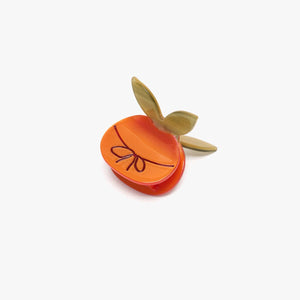 
                  
                    Load image into Gallery viewer, Mandarin Orange With Bow Mini Hair Claw Clip Accessory
                  
                