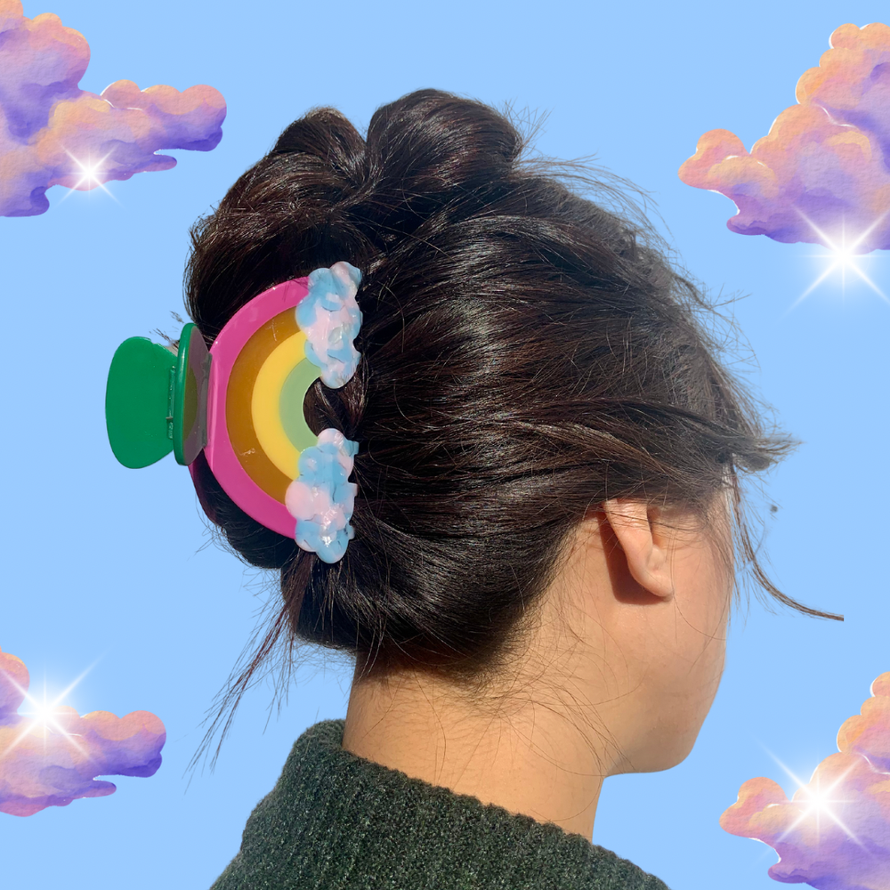 
                  
                    Load image into Gallery viewer, Not Picasso - Rainbow Hair Claw
                  
                