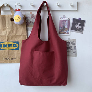
                  
                    Load image into Gallery viewer, ACCITY - SOLID COLOR LITERARY BLANK HAND-PAINTED CANVASBAG_CWAB2131: Beige / (OS) 2
                  
                