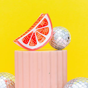 
                  
                    Load image into Gallery viewer, Midi Grapefruit Slice Hair Claw Clip
                  
                