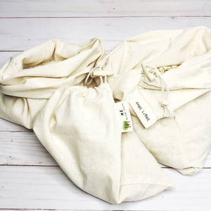
                  
                    Load image into Gallery viewer, Cotton Muslin Bulk Shopping Bags 3-Pack
                  
                